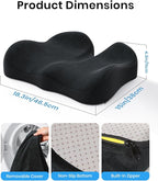 Benazcap Ergonomic Seat Cushion -Large Memory Foam Office Chair Cushion Seat Pad - Image 8