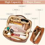 Birthday Gifts for Women Teen Girl, Personalized Initial Makeup Organizer Bag - Image 3