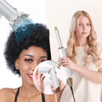 6 in 1 Hair Dryer Brush, Foldable Blow Dryer Brush with Air Styler Curler Wrap, Detachable Hot Air Brush Dry,Volumize, Straight,Curl, Negative Ion Brush Blow Dryer with Diffuser, Hair Styler Tools