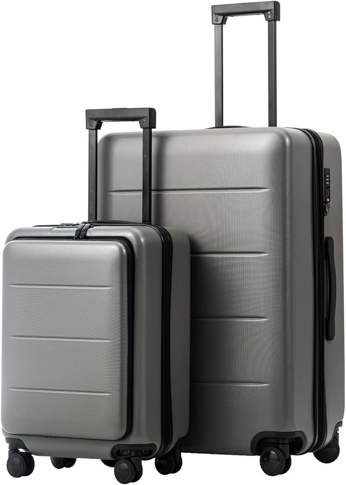 COOLIFE Luggage Suitcase Piece Set Carry On ABS+PC Spinner Trolley by COOLIFE