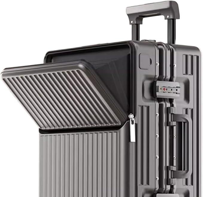 Zipperless Luggage, Polycarbonate Aluminum Hardshell, Expandable Carry-On - Image 2