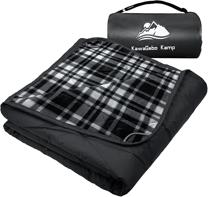Outdoor Waterproof Blanket, Foldable Fleece Stadium Blanket by KawaGeboKamp