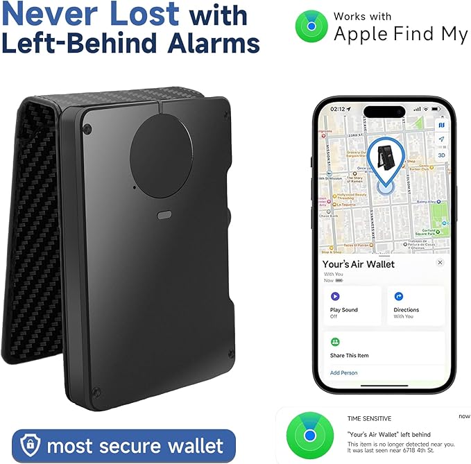 Zeeker Mens Air Wallet, with Smart Tracker, RFID Blocking Credit Card Clip - Image 4