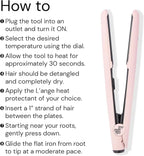 L'ANGE HAIR Le Ceramique 1-Pass Flat Iron Hair Straightener | Fast Heating Ceramic Flat Iron | Best Hot Tools Professional Hair Straightener to Lock in Moisture & Shine | (Blush)