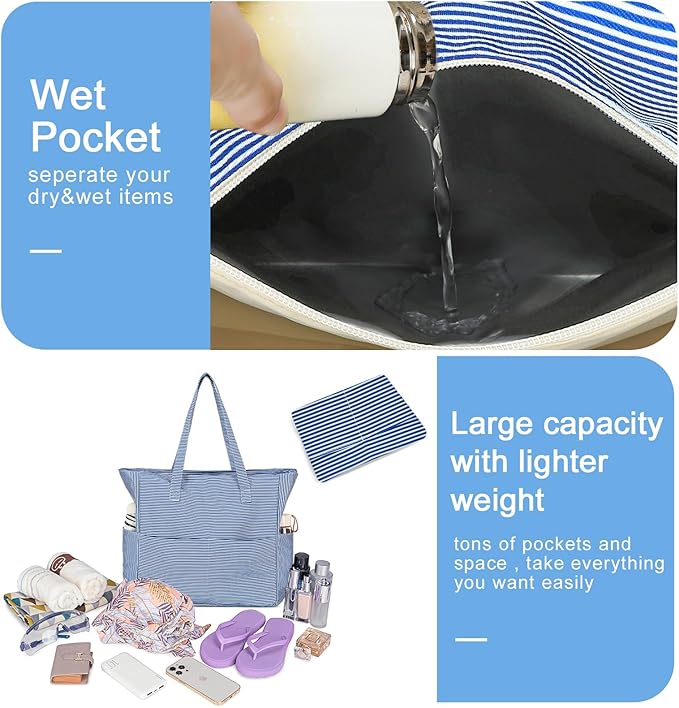 Waterproof Beach Tote Pool Bags - Image 8