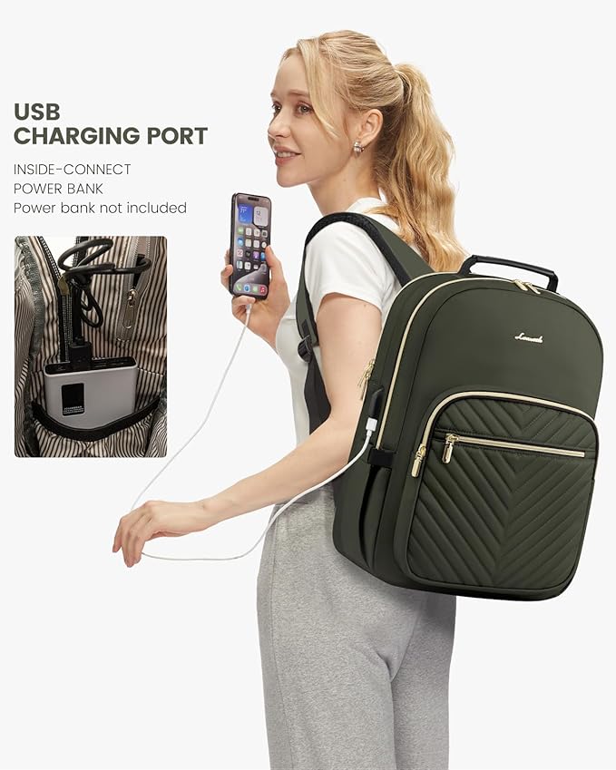 LOVEVOOK Laptop Backpack for Women, Travel Computer Work Bags - Image 5