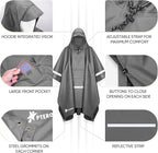 PTEROMY Hooded Rain Poncho for Adult - Image 6