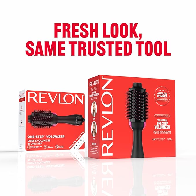 REVLON One-Step Volumizer, Blow Dryer Brush for Easy Salon-Style Blowouts, Revlon Blow Dry Brush is Great for All Hair Types and Lengths (Black)