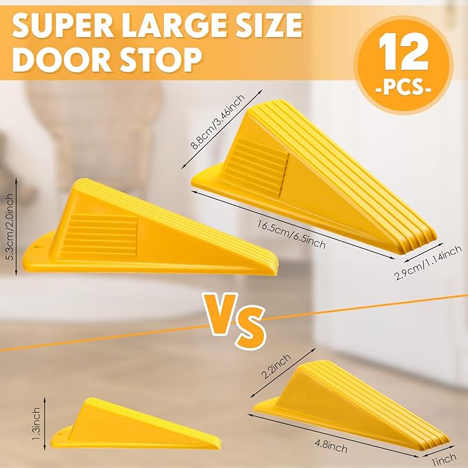 Frienda 12 Pcs Jumbo Door Stoppers Heavy Duty Door Stopper Tall up to 2inch - Image 2