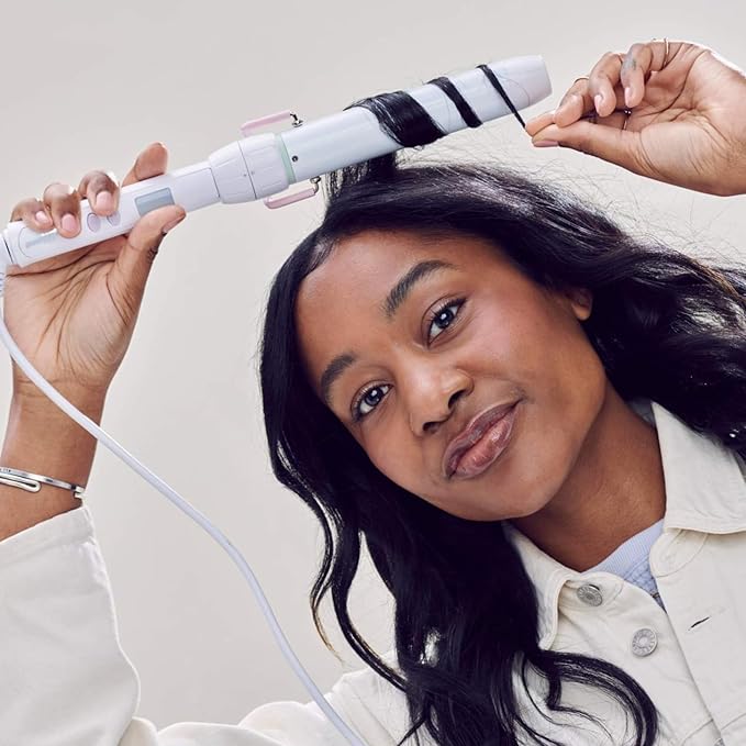 Mane 1.25 Inch Curling Wand Attachment - Versatile Hair Curling Wand for Loose, Beachy Waves or Defined Curls - Clip-Free Hair Wand Suitable for All Hair Textures