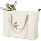 AW BRIDAL Monogram Canvas Tote Bag - Image 9