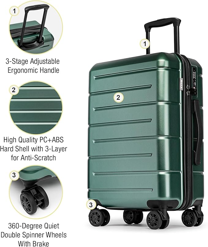 KYME Hardside Carry On Luggage 22x14x9 Airline Approved - Image 4