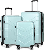 Luggage Sets 3 Piece with Spinner Wheel, Hardside Suitcase Set with TSA Lock by Unknown