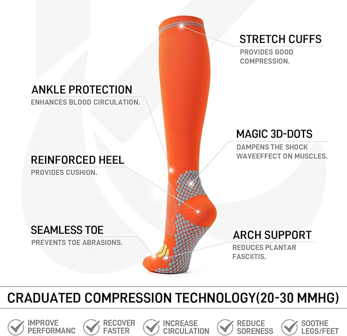 Kickticks 4 Pairs Compression Socks - Image 4