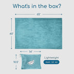 Resty 65"x40" Traveling Airplane Blanket, Baby Blue – Lightweight, Velvety Soft - Image 2