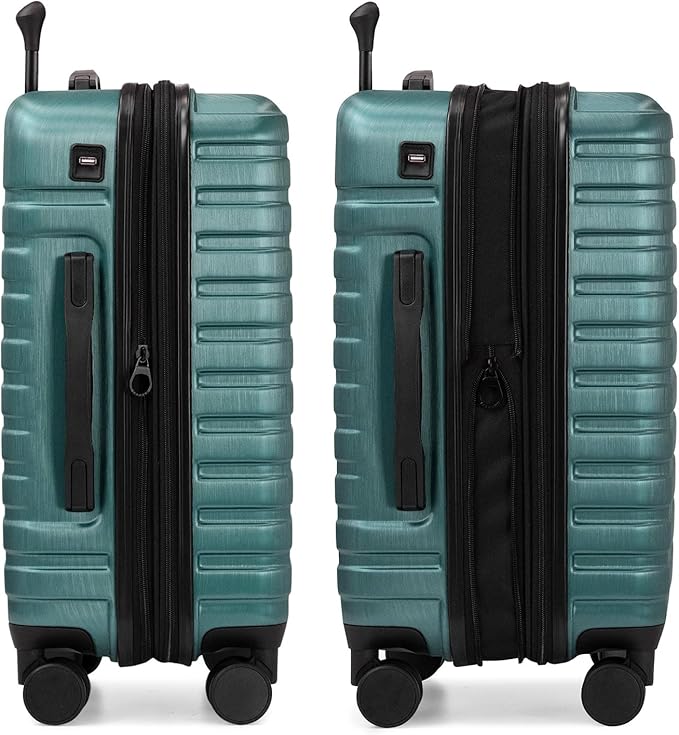 U.S. Traveler Boren Polycarbonate Hardside Rugged Travel Suitcase Luggage - Image 3