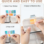 Travel Pill Organizer Box with Medicine Labels, Daily Medication Organizer - Image 4