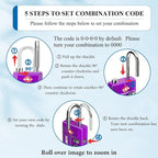 TSA Approved Travel Luggage Locks, Open Alert Combination Lock - Image 6