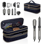 Hair Dryer Travel Carrying Case, Curling Iron Storage Bag, Slim Expandable Handheld Dual-Layer Travel Storage Bag for Dryer/Hair Tool Organizer/Style Organizer
