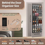 35 Pocket Over the Door Shoe Organizer, Reusable Breathable Large Mesh Bag - Image 2