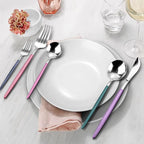 Mirror Silver multicolor Silverware Set, 20-Piece Stainless Steel Flatware Set - Image 6