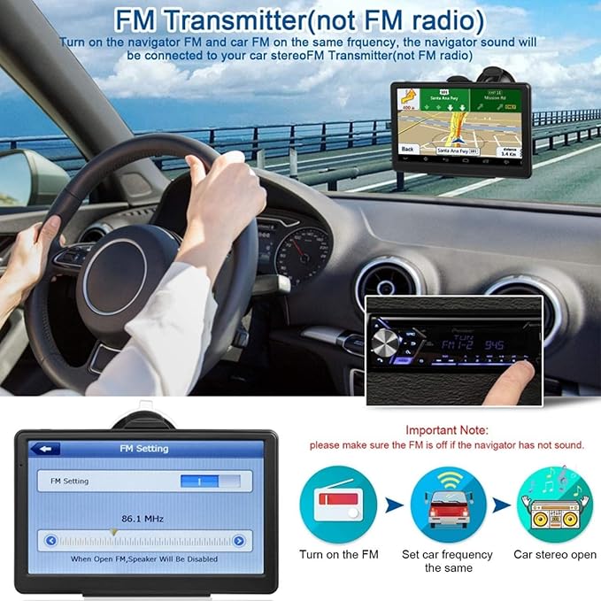Car GPS Navigation, 2025 Map 7 inch Touch Screen Car GPS, Voice Turn Direction - Image 5