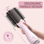 Hair Dryer Brush Blow Dryer Brush in One, Upgraded 4 in 1 Hair Dryer and Styler Volumizer with Negative Ion Anti-frizz Ceramic Titanium Barrel Hot Air Hair Straightener Brush