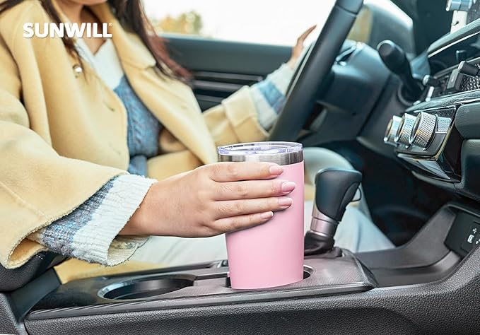 SUNWILL Travel Coffee Tumbler 20 oz, Insulated Mug - Image 6
