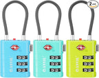 ANVIL TSA Approved Luggage Locks – High Security TSA008 Combination Travel Locks by ANVIL