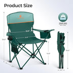 ALPHA CAMP Camping Chair 2 Pack Portable Chair - Image 3