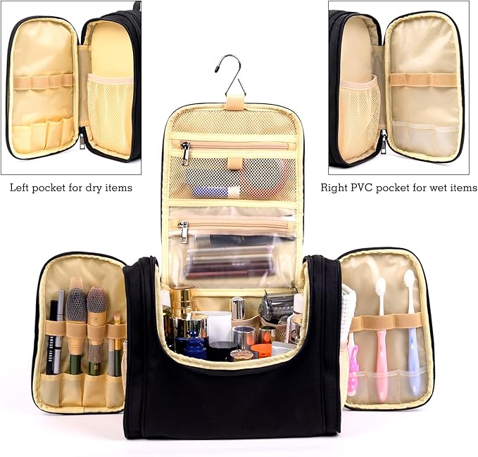 Hanging Toiletry Bag For Women And Men Large Travel Cosmetic Makeup Bags - Image 3