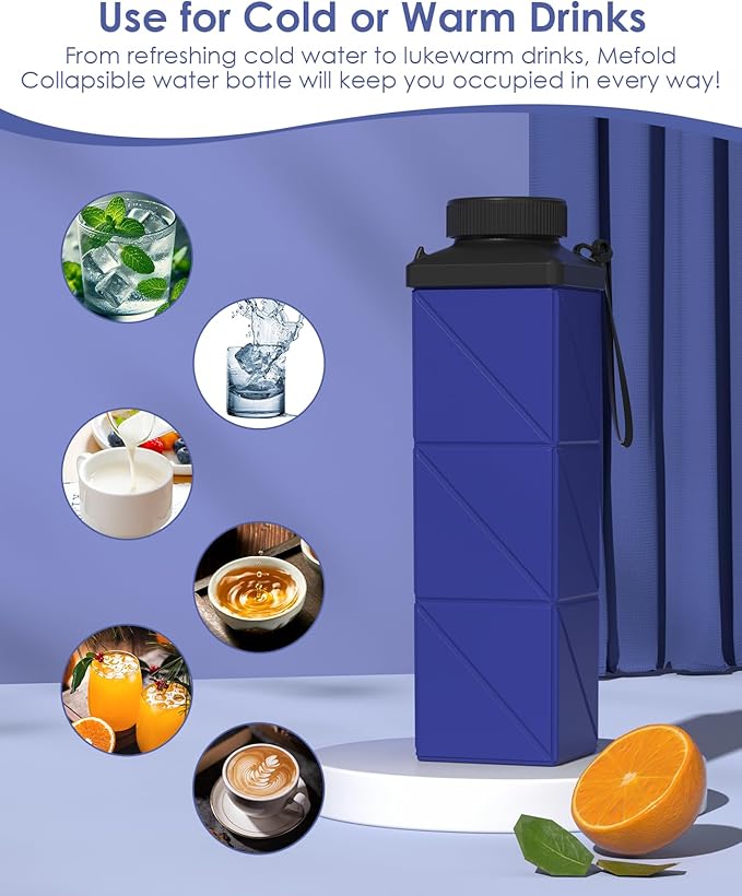 Collapsible Water Bottles, 2nd Generation Leakproof BPA-Free Travel Water - Image 6