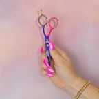 Cricket Shear Xpressions Charmed Life 5.75” Professional Stylist Hair Cutting Scissors, Japanese Stainless Steel Shears, Ms. Behaving (Hot Pink & Electric Purple)