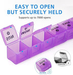 2-Pack Large Weekly Pill Organizer, Vitamin Pill Box Organizer 7 Day - Image 5