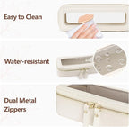 PACKISM Slim Clear Makeup Brush Bag, Pebbled Texture & Hard PU Leather Small - Image 7