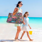 senya Large Beach Bags Totes Canvas Tote Shoulder Bag Soft Wave Water Resistant - Image 6