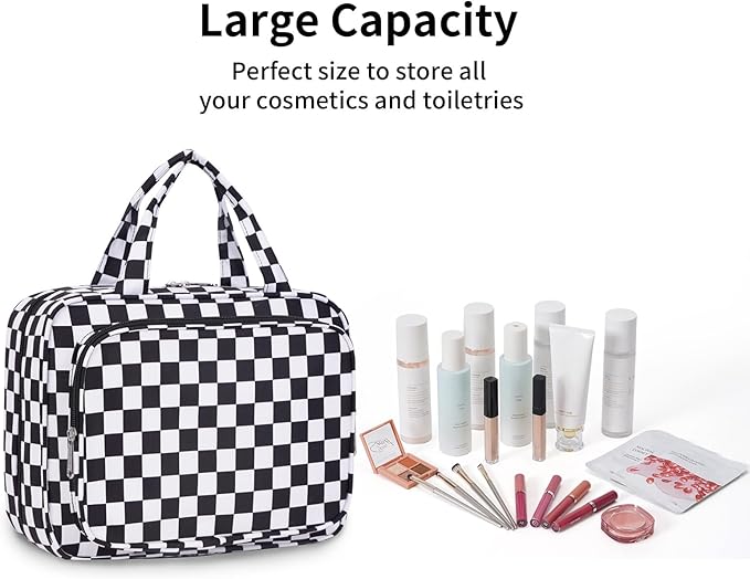 Narwey Hanging Toiletry Bag for Women Travel Makeup Bag Organizer Toiletries - Image 5