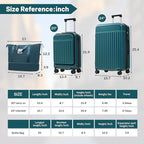 Merax Luggage Sets Front Opening, 2 Piece Hardshell Suitcase - Image 2