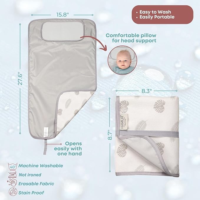 HAMUR HOME Portable Baby Changing Pad – Waterproof, Foldable & Lightweight - Image 3