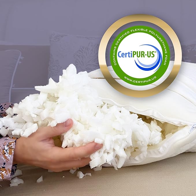 Royal Therapy Pillows Queen Size Set of 2, Shredded Memory Foam Queen, Rayon - Image 9