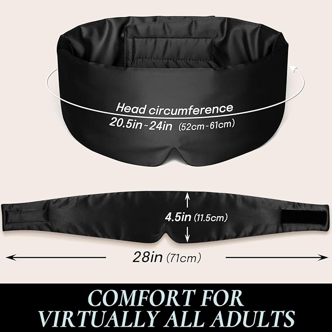 Zenssia Satin Sleep Mask for Women and Men, Lightweight Padded Eye Mask - Image 7