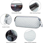 Hair Tools Travel Bag for Shark Flexstyle Dyson, Quilted Hair Tool Organizer Bag, Gift for Women Hair Accessories Tools Storage Bag, Travel Hairdryer Portable Bag for Women, Grey