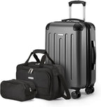 Amazon Basics 3-Piece Luggage Set, Including Carry-On Luggage, and 10" Compact by AmazonBasics