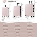 Merax Luggage Sets of 3 Piece Carry on Suitcase Airline Approved, Hardcase - Image 2