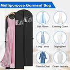 70" Long Garment Bags for Travel Dress, 2 Pack Dress Bags for Gowns, Garment - Image 4