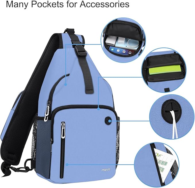 MOSISO Sling Backpack Bag, Crossbody Shoulder Bag Travel Hiking Daypack Chest - Image 3