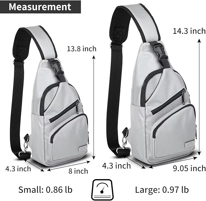 AMJ Crossbody Sling Bag Men Women, Casual Shoulder Backpack, Chest Daypack - Image 2