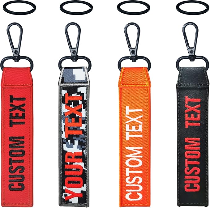 Custom Luggage Tags, Custom Personalized Luggage tag Name, Embroidery Key Ring by Unknown