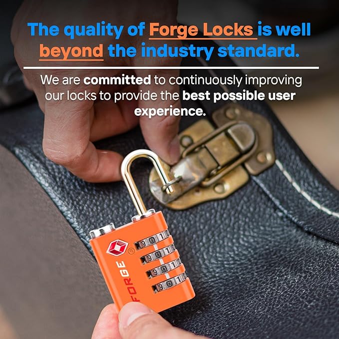 Forge Dual-Opening: Key or Combination Access Lock, TSA Approved Locks - Image 6