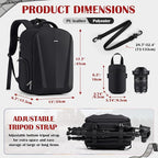 SDYSM Camera Backpack, Hardshell DSLR/SLR Camera Bag - Image 4